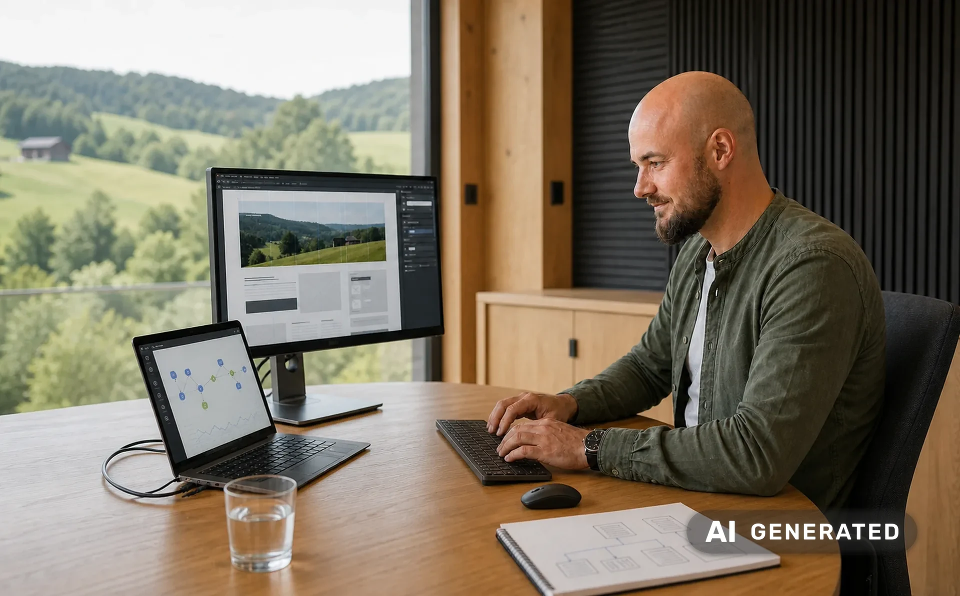Webentwicklung am Laptop für ein schnelles, sauber getracktes Fundament