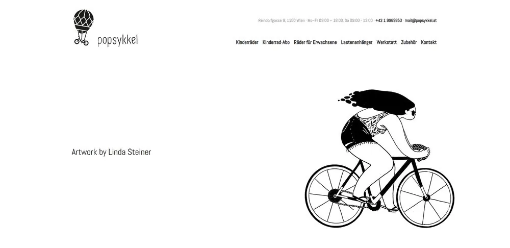 Screenshot popsykkel.at